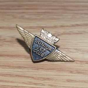 Vintage Junior Jet Club Kolekcjonerska przypinka British Airlines Kolekcjonerska przypinka lotnicza