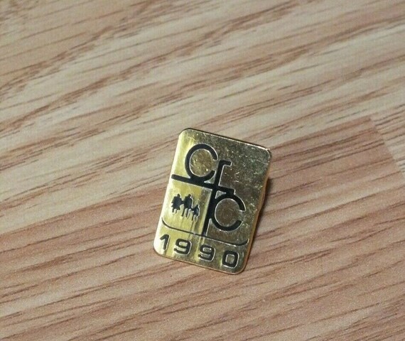 Black & Gold Tone HTF CFC 1990 Vintage Collectible Lapel Pin