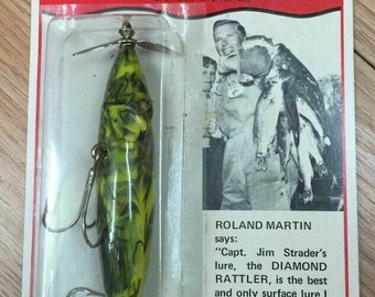 Vintage Capt Jim Strader's School Teacher Fishing Lure Plug 70s 3