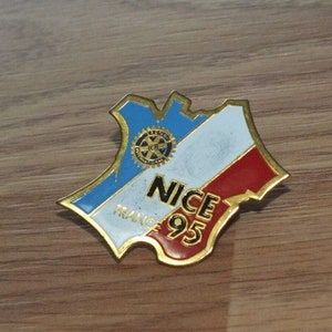 Vintage Rotary International France Nice 95 Collectible Souvenir Lapel Pin