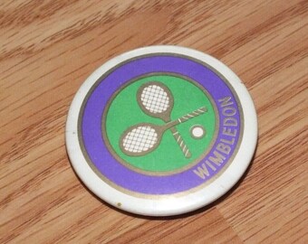 Vintage Wimbledon Collectible Tennis Sports Souvenir Button