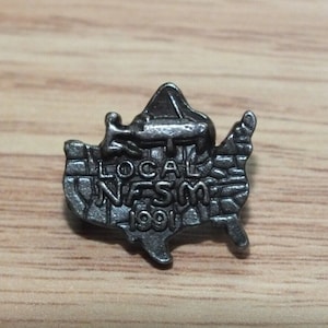 Vintage 1991 Local NFSM Musician Fraternity Featuring Piano Silver Tone Pin
