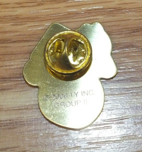 Vintage 2000 TY Teenie Beanie Babies Neon Seahorse McDonald's Lapel Pin View 2