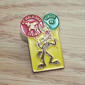 Al Malaikah Shrine Circus 1998 Collectible Vintage Shriners Lapel Pin