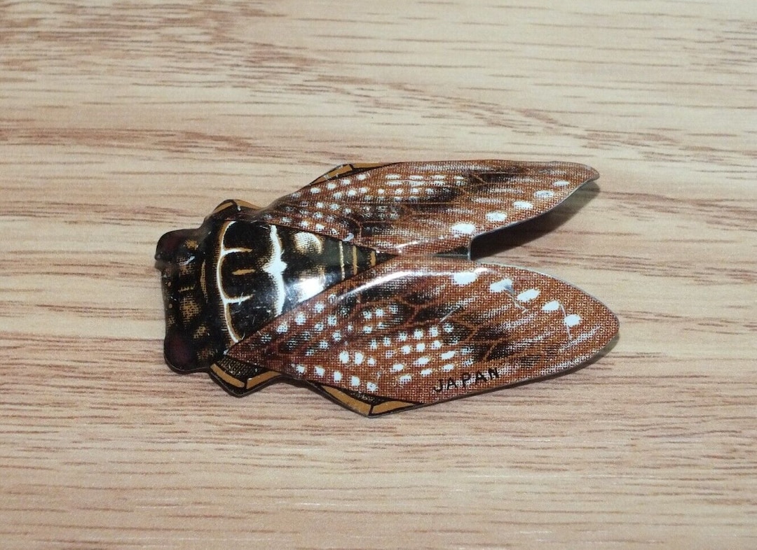 Vintage Brown Tones Metal / Tin Collectible Moth Insect Lapel Pin - Etsy