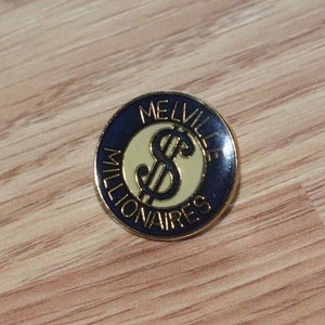 Vintage Melville Millionaires Collectible Money Sign Enamel Lapel Pin