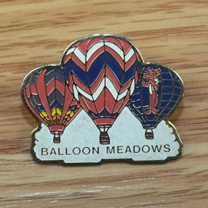 Vintage Balloon Meadows Collectible Hot Air Balloon Collectible Lapel Pin