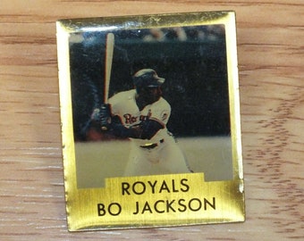 Vintage 1991 Kansas City Royals Bo Jackson Esmalte coleccionable Baseball Lapel Pin
