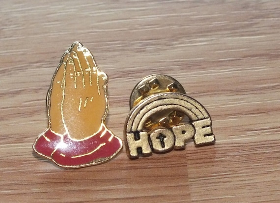 Lot of 2 Hope Rainbow & Praying Hands Collectible… - image 1