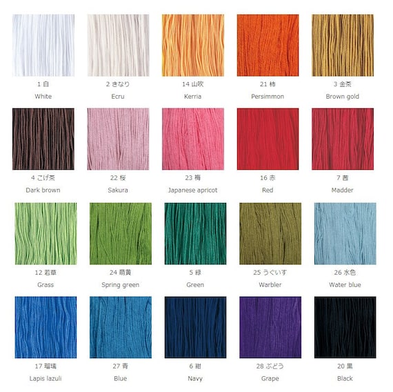 Daruma Yokota Sashiko Thread 5 strengen essentiële kleur set (dunne Sashiko draad - Hoso