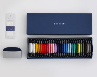 Daruma Sashiko Thread Large Boxed Set with Pin Cushion and Needles