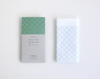 Daruma Hitomezashi Sashiko Sampler in White – 22 Patterns(1/4)
