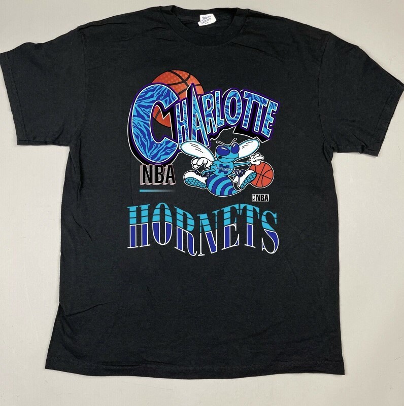 Vintage 1990s Charlotte Hornets NBA Color Block Polo Shirt / NBA / 90s Streetwear / Athleisure / Sportswear / Coach Shirt / Embroidered