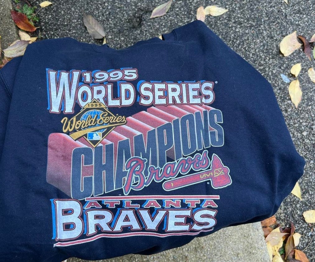 Vintage Atlanta Braves 1995 World Series Champs Salem T-Shirt Sz. L