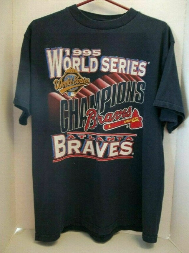 Vintage Atlanta Braves 1995 World Series Champions Reprint Tshirt