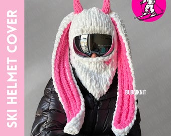 Ski helmet balaclava mask, helmet cover and helmet protector, ski mask, winter mask unisex balaclava, snowboard mask, custom gift,devil horn