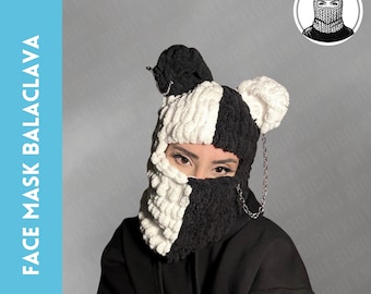 Teddy face mask balaclava, winter hat, animal beanie, unisex gift
