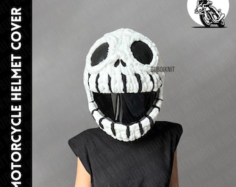 Skull Motorcycle Helmet Cover Balaclava Mask, Winter Hat, Handmade Hat, Unisex Gift