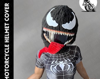 Motorcycle helmet cover balaclava mask, motorbike helmet accessory, handmade hat, crochet beanie, unisex gift