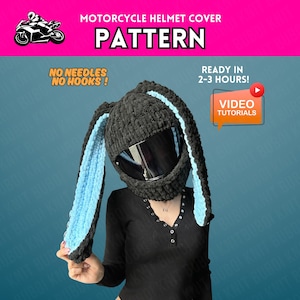 PATTERN motorcycle helmet cover, balaclava mask, motorbike equipment, pdf file, finger knit, easy pattern