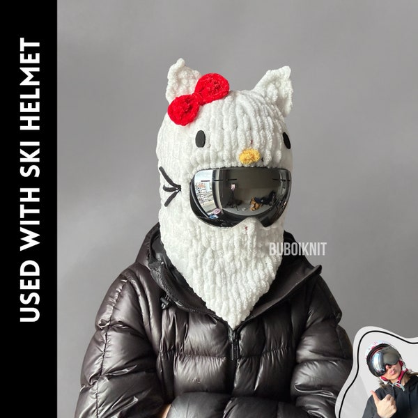 Animal balaclava,cat balaclava mask,snowboard mask,cat mask,kitty balaclava mask, helmet protector,winter mask balaclava,helmet protector