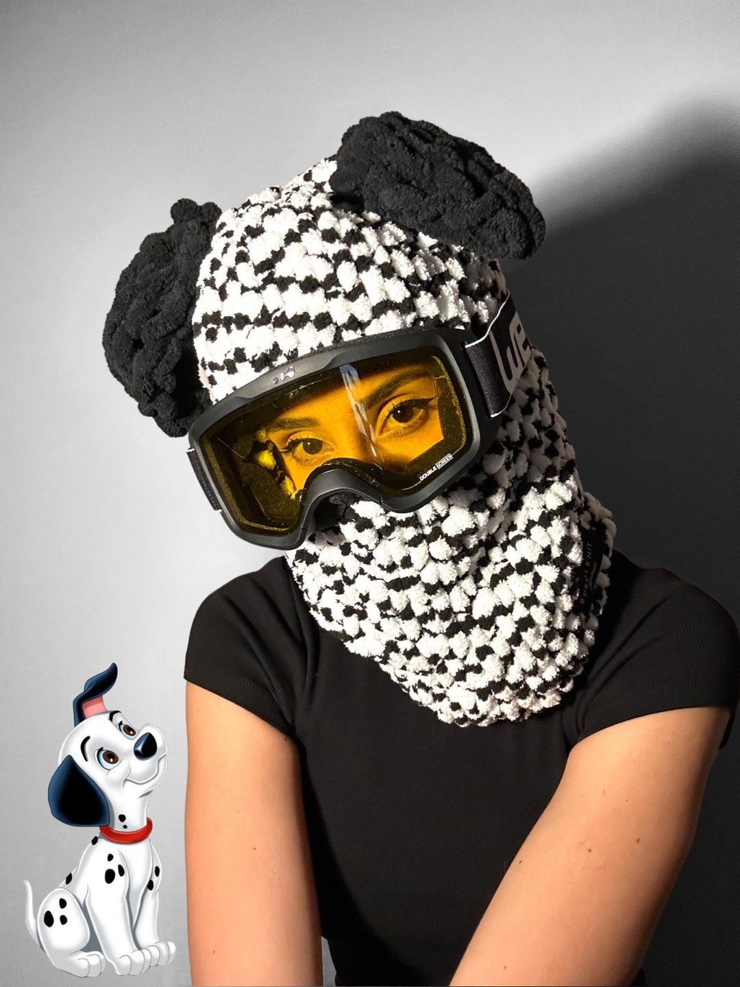 101 Dalmatians, Balaclava, Unisex Balaclava, Dog Balaclava, Handmade
