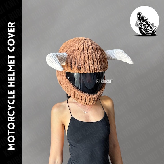 Motorcycle helmet cover balaclava mask, animal beanie, handmade hat, unisex gift, motorbike accessory