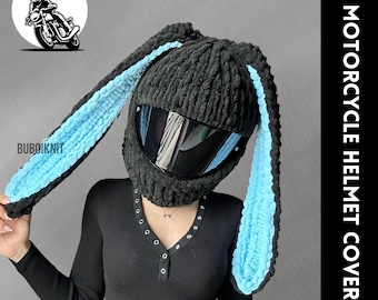 Motorcycle helmet balaclava, motorbike helmet cover, motorbike helmet balaclava, bunny balaclava, handmade mask, animal mask, unisex mask