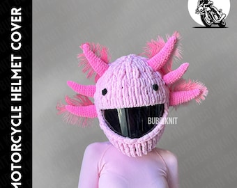 Axolotl Motorcycle Helmet Cover Balaclava Handmade Mask
