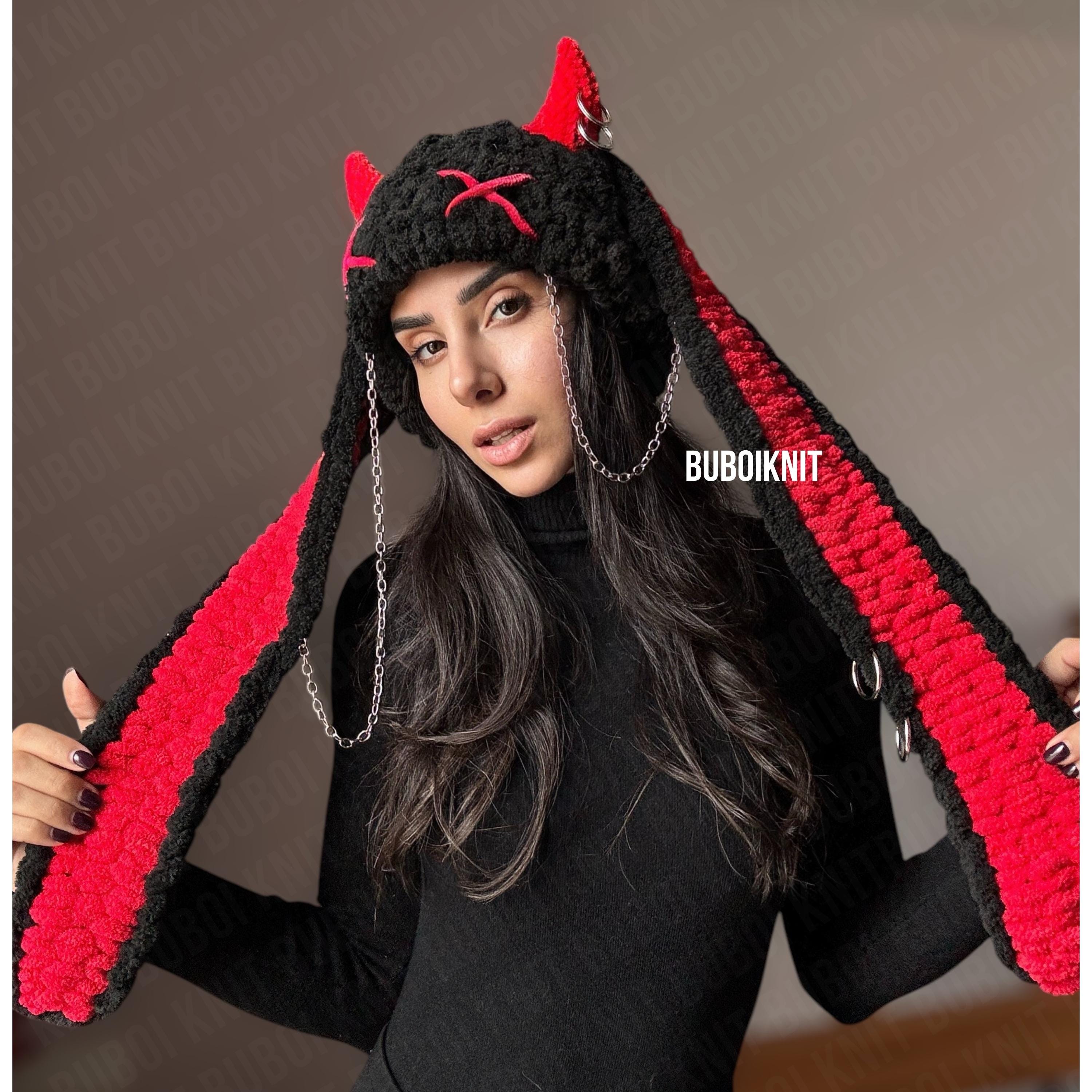 Devil Horn Hat, Bunny Ear Hat, Bunny Ear and Devil Horn Hat