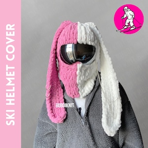 Ski helmet balaclava mask, bunny ear mask, bunny helmet balaclava, unisex balaclava with ears, unisex balaclava, helmet balaclava mask