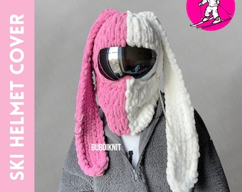 Ski helmet cover balaclava mask, handmade beanie, unisex gift, winter hat, snowboard mask
