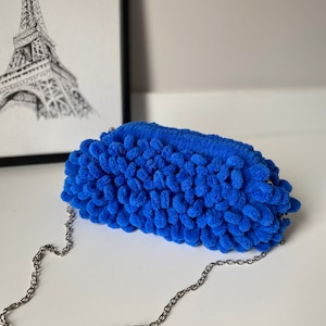 Puffy Bag, Colorful Bag, Puffy Clutch, Handmade Bag, Woman Handmade Bag, Gifts For Her, Shaggy Bag, Rainbow Bag, Crossbody Bag Handmade Gift