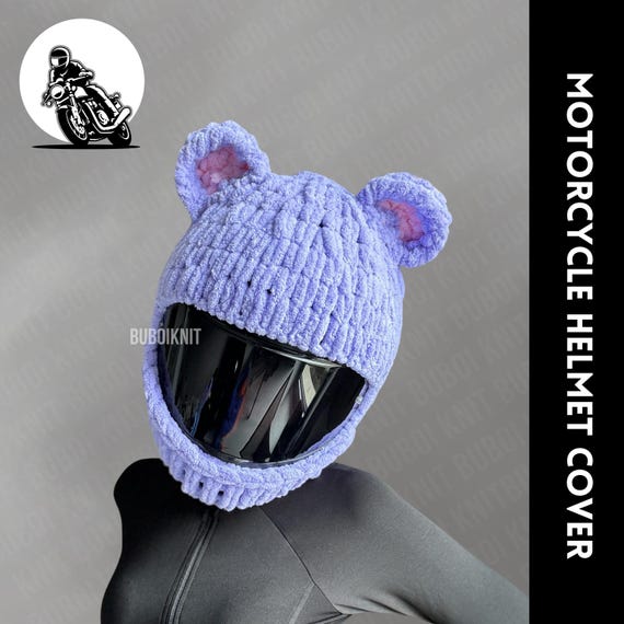Housse De Casque Moto En Peluche - Protection Complète, Design Amusant, Lavable, Pour Personnaliser Votre Casque (casque Non Inclus)