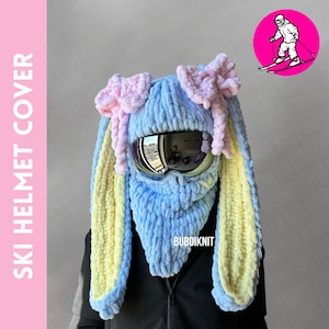 Ski Helmet balaclava mask, helmet mask, helmet cover, ski mask, face mask, handmade face mask for ski, handmade helmet mask, bunny mask
