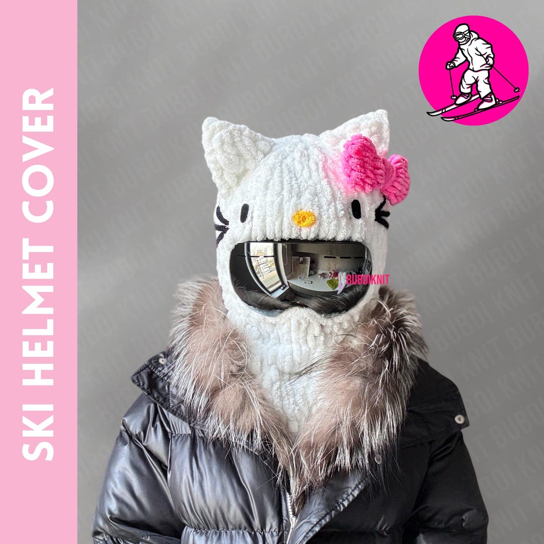 Ski Helmet Cover Balaclava Mask Handmade Beanie Unisex Gift Winter ...