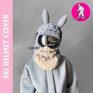 Ski helmet cover, anime mask, unisex mask, snowboard helmet cover, handmade helmet cover, handmade balaclava, unisex balaclava,