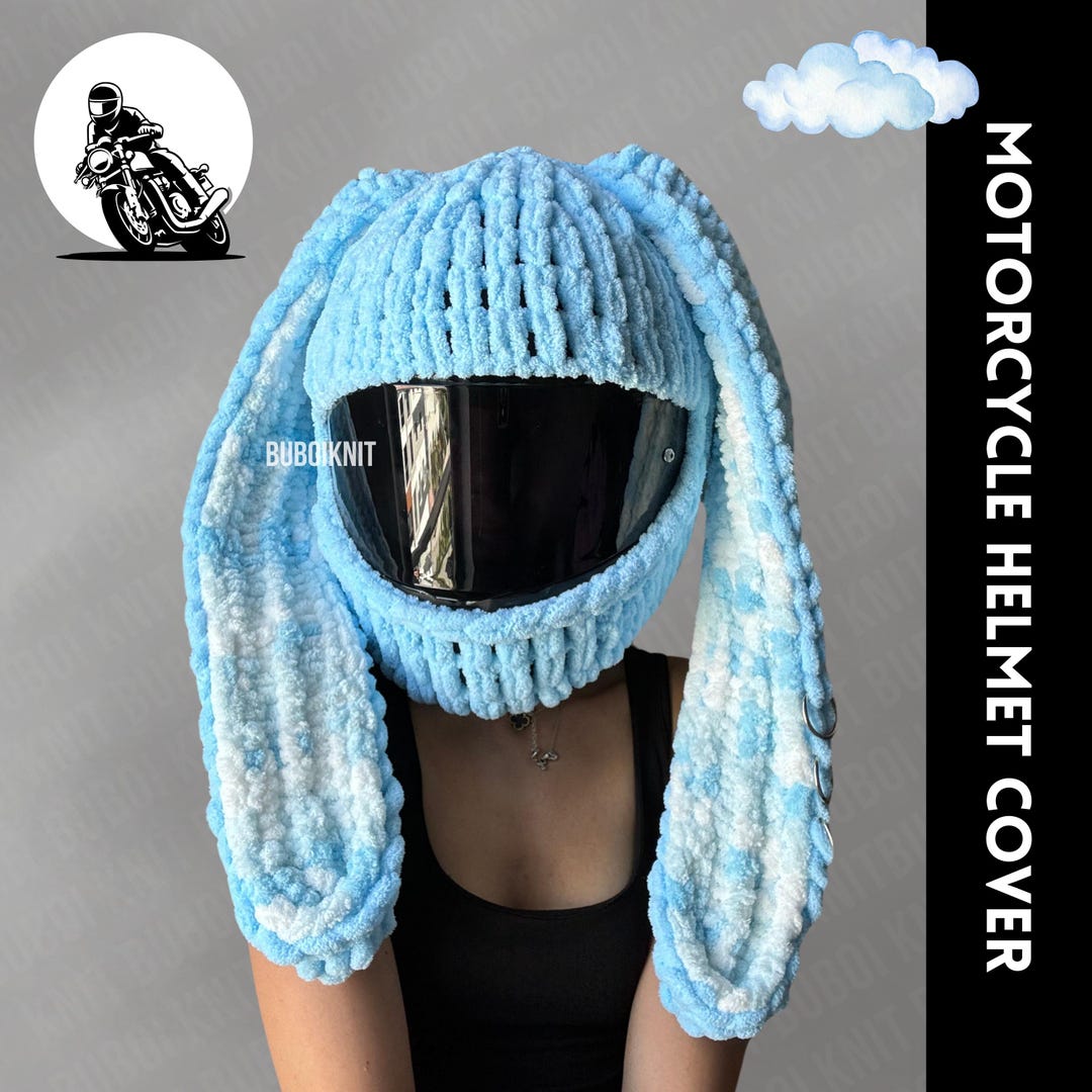 crochet motorcycle helmet cover Handmade Knitted Cartoon for Motorcycle Helmet Cover - Mrs