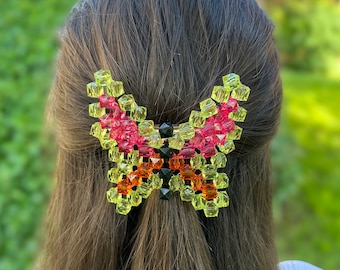 Hair Accessories, Hair Clips, Butterfly Buckle, Best Hair Accessories, Bead Butterfly, Bead Buckle, Woman Gift, Handmade Gift