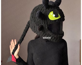 Funda para casco de motocicleta, funda para casco de dragón, funda