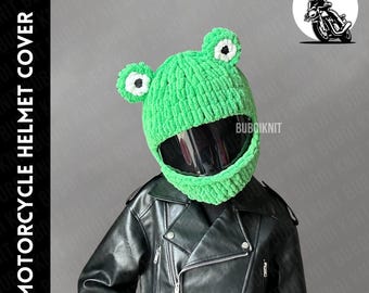 Copricasco da moto Frog, passamontagna fatto a mano, maschera, cappello invernale, berretto lavorato a maglia