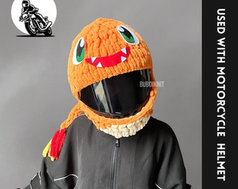 Motorhelmmasker, motorhelmbeschermer, handgemaakt dierenmasker, anime cartoonmasker, helmbekleding, unisex masker, motormasker