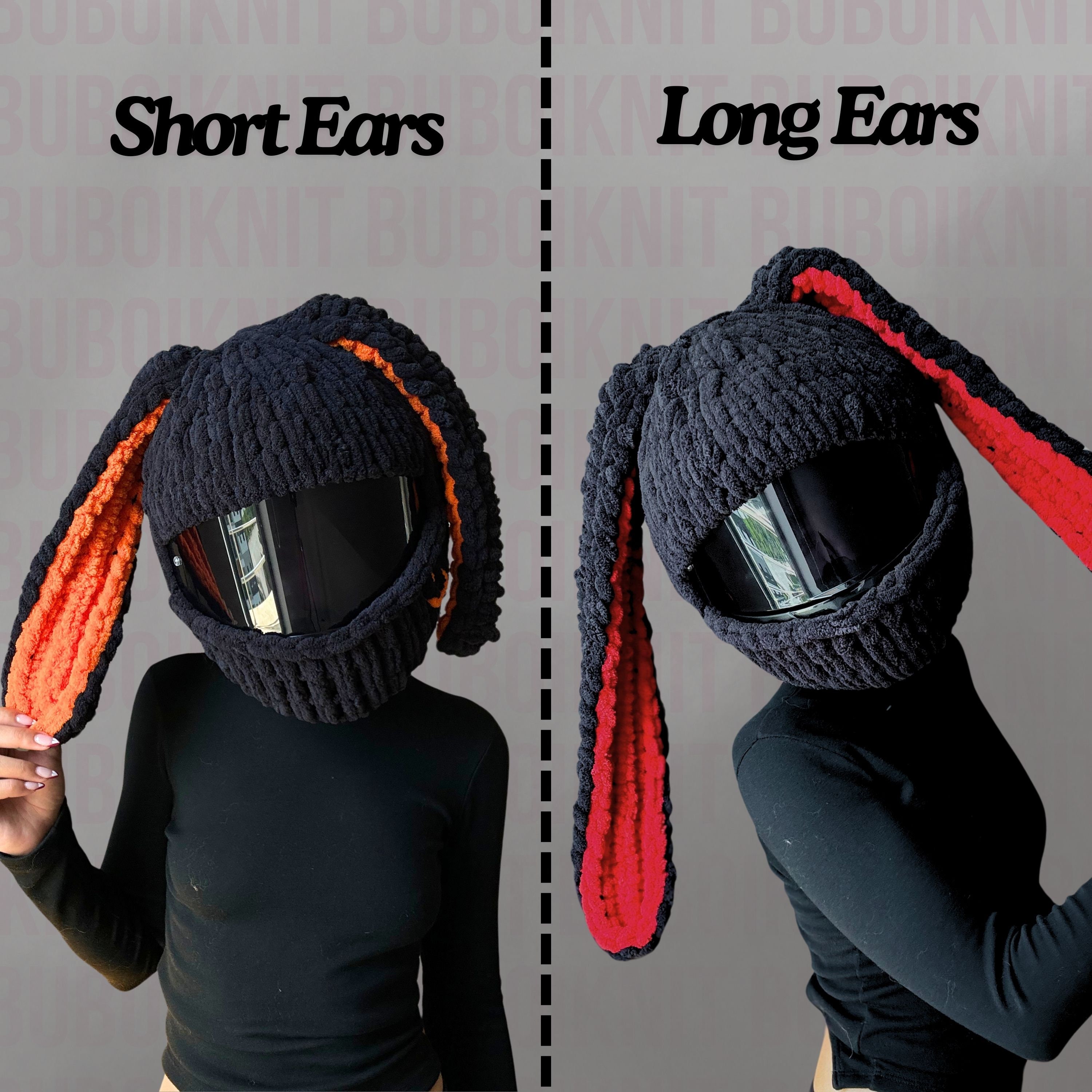 Motorcycle Helmet Cover Balaclava Mask, Bunny Hat, Handmade Beanie