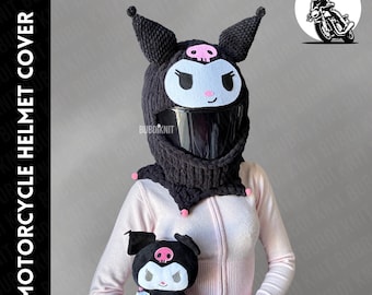 Copri casco da motociclista, passamontagna, berretto a forma di animale, cappello fatto a mano, regalo unisex, accessorio per motociclisti