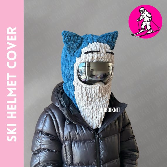 Ski Helmet Cover Balaclava Mask Anime Hat Crochet Beanie Snowboard