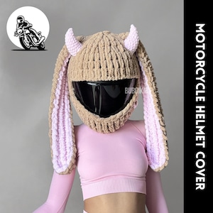 Máscara balaclava para capacete de motocicleta, máscara com orelhas de coelho do diabo, capa de capacete, máscara balaclava para capacete, protetor de capacete, capacete de motocicleta