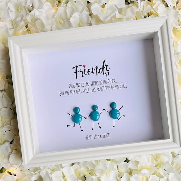 Friendship Pebble People Personalised Gift Frame