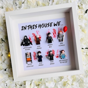 In This House We… Horror Gift Frame *Handmade in the UK* (Halloween Scary Movie Personalised Gift)