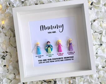 Mum Mummy Princess Gift Frame (4 Christmas Gift Mother's Day Personalised Customised Unique)