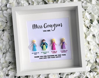 Teacher TA Mentor Princess Gift Frame (4 Christmas Gift End of Term Gift Personalised Customised Unique)